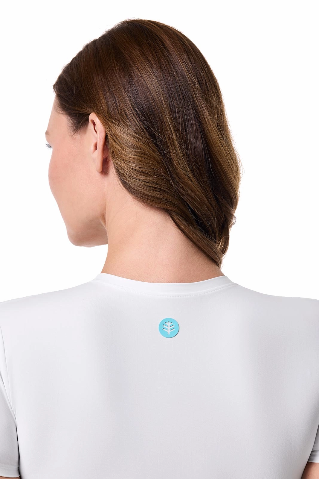 Hibiscus Island Crop Swim Tee | White