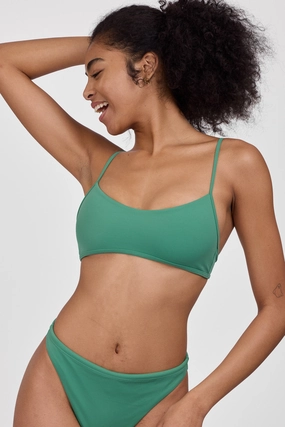 Hikari Bikini Top - Kale all purpose swimwear, comfortable swimwear for everyone