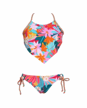HOBIE Aloha 2pc Swim Set cute swimsuits for teen girls, modest teen swimwear