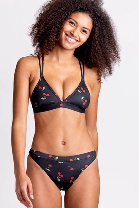 Holland Bikini Bottom - Cherries inclusive swimwear styles, all season swimwear options