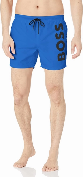 Hugo Boss Men Octopus Royal Blue Logo Swim Shorts Trunks mens beach swimwear, quick dry mens swimsuits