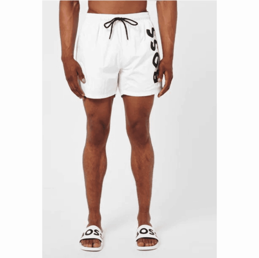 Hugo Boss Men's Octopus Swim Trunks, White