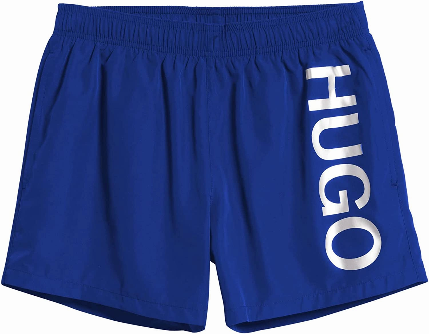 Hugo Boss Men's Royal Blue Abas Silver Logo Swim Shorts mens beach swimwear, quick dry mens swimsuits