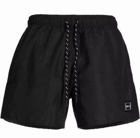 Hugo Men's Dodo Swim Shorts, Black mens beach swimwear, quick dry mens swimsuits