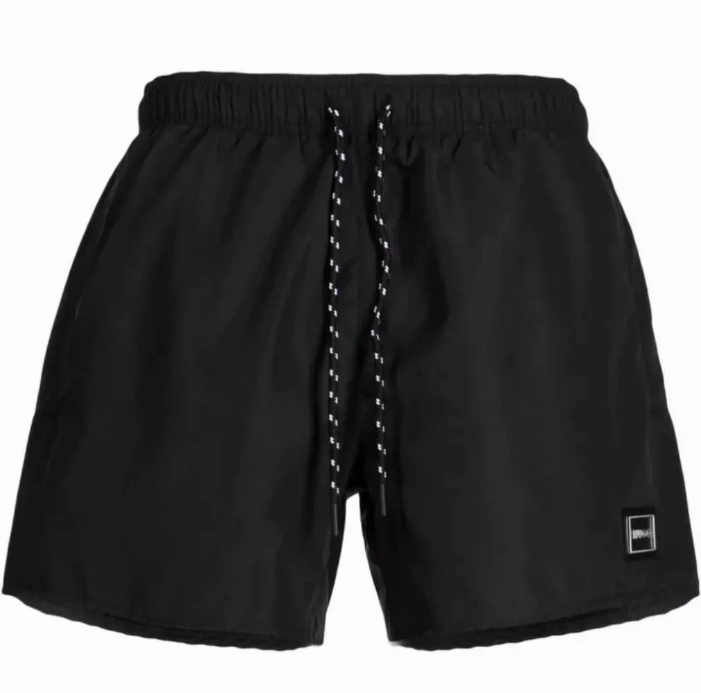 Hugo Men's Dodo Swim Shorts, Black mens beach swimwear, quick dry mens swimsuits
