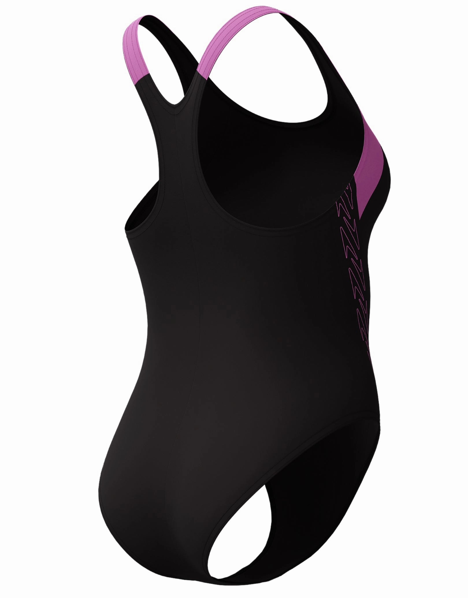 HyberBoom Splice Racerback Swimsuit - Black/Pink