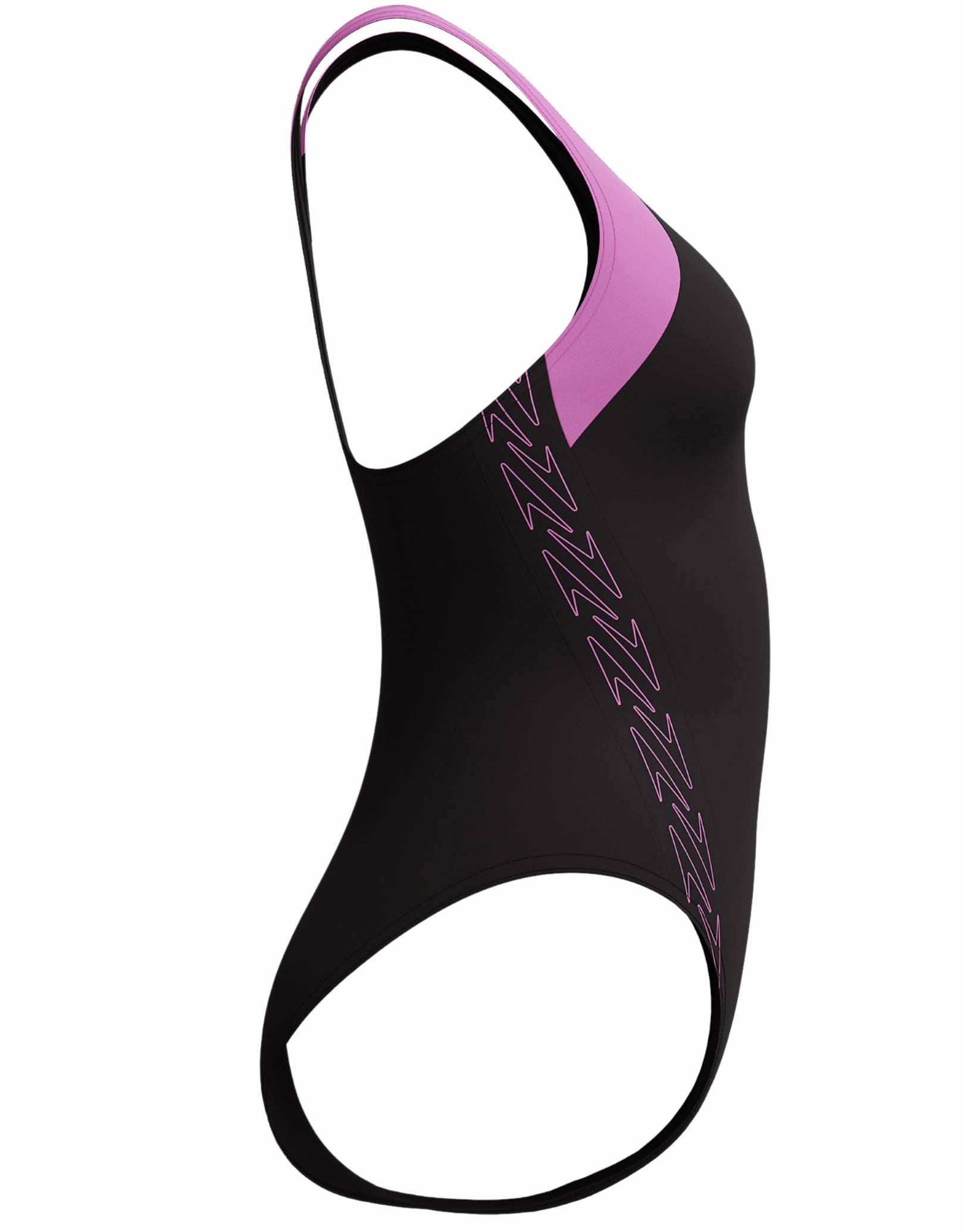 HyberBoom Splice Racerback Swimsuit - Black/Pink