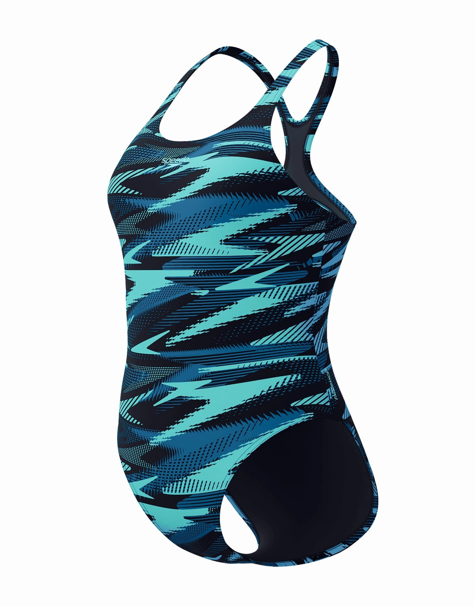 Hyperboom Allover Medalist Swimsuit - Black/Green