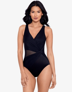 Illusionist Circe Swimsuit - Black plus size swimwear women, curvy womens swimsuits