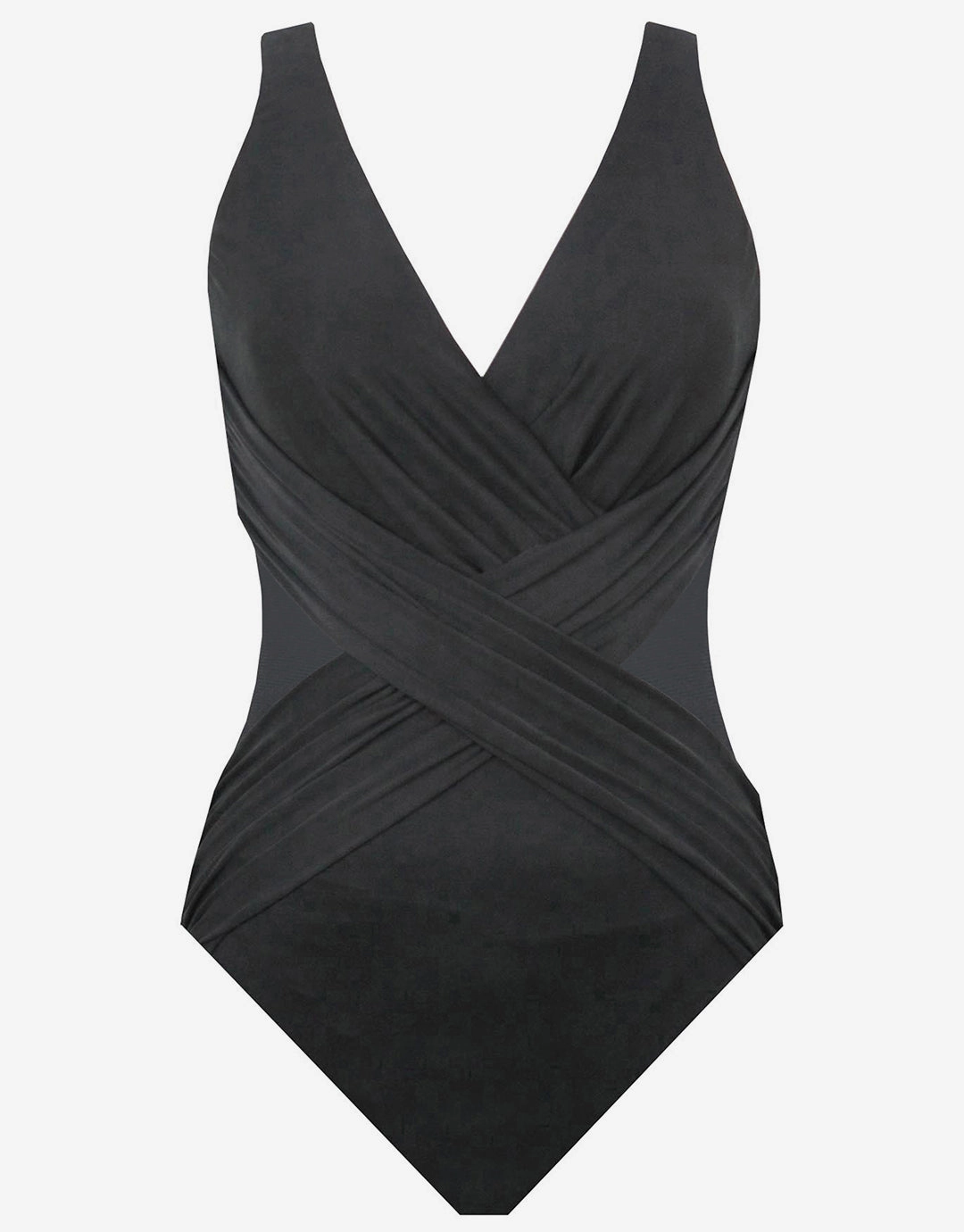 Illusionist Crossover Swimsuit - Black