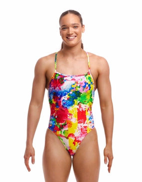 Ink Jet Strapped In Swimsuit - Multi funkita womens swimsuits, funkita colorful swimwear
