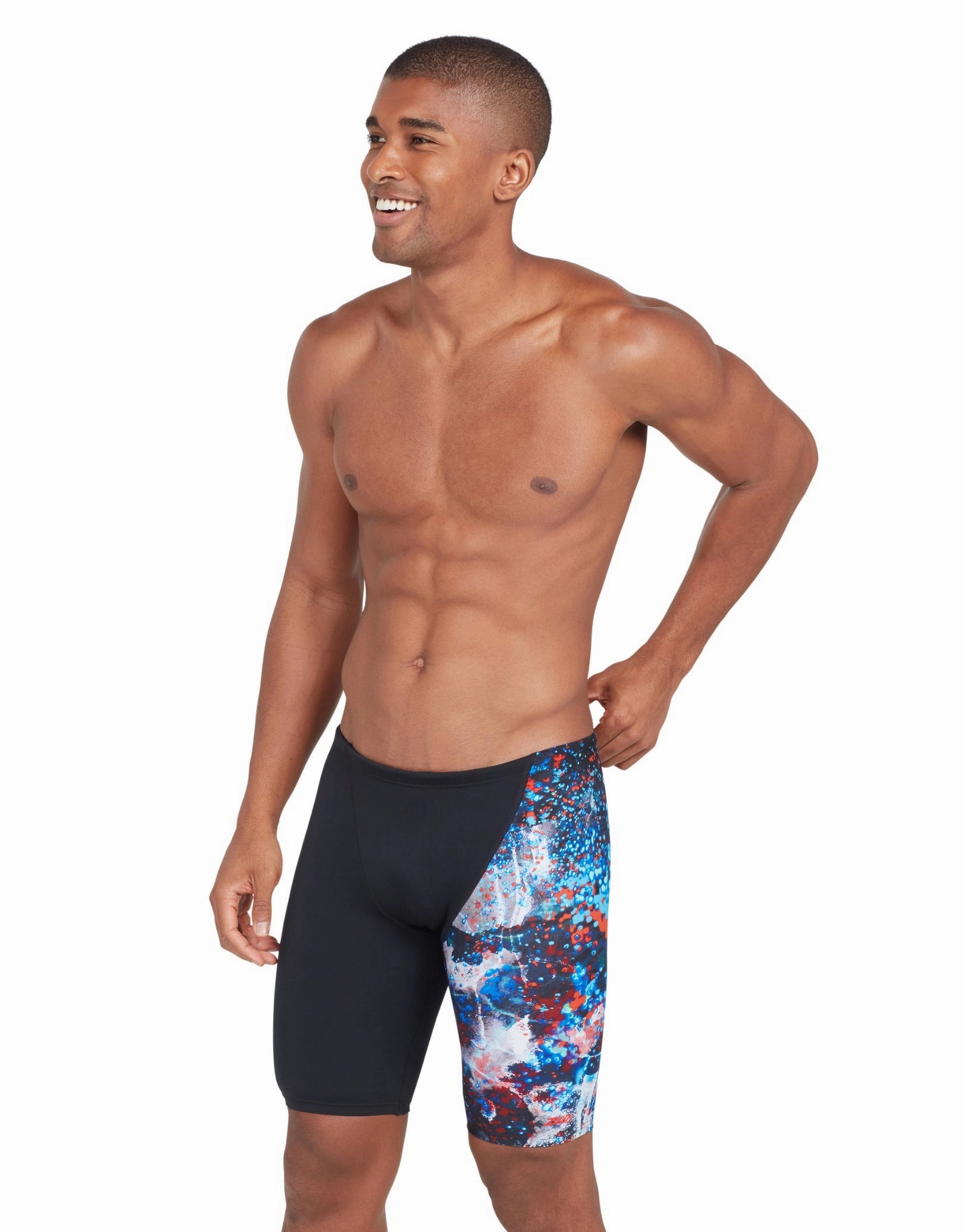 Ionic Jett Swim Jammer - Black/Multi