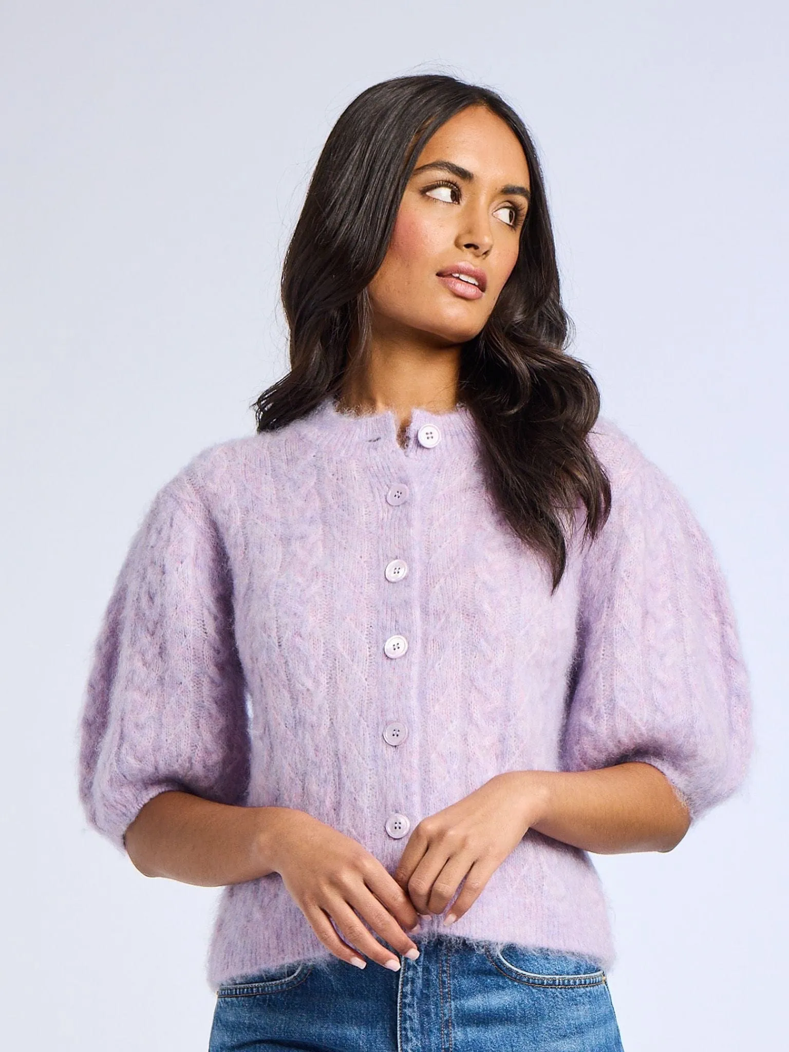 Isa Cardigan in Lilac