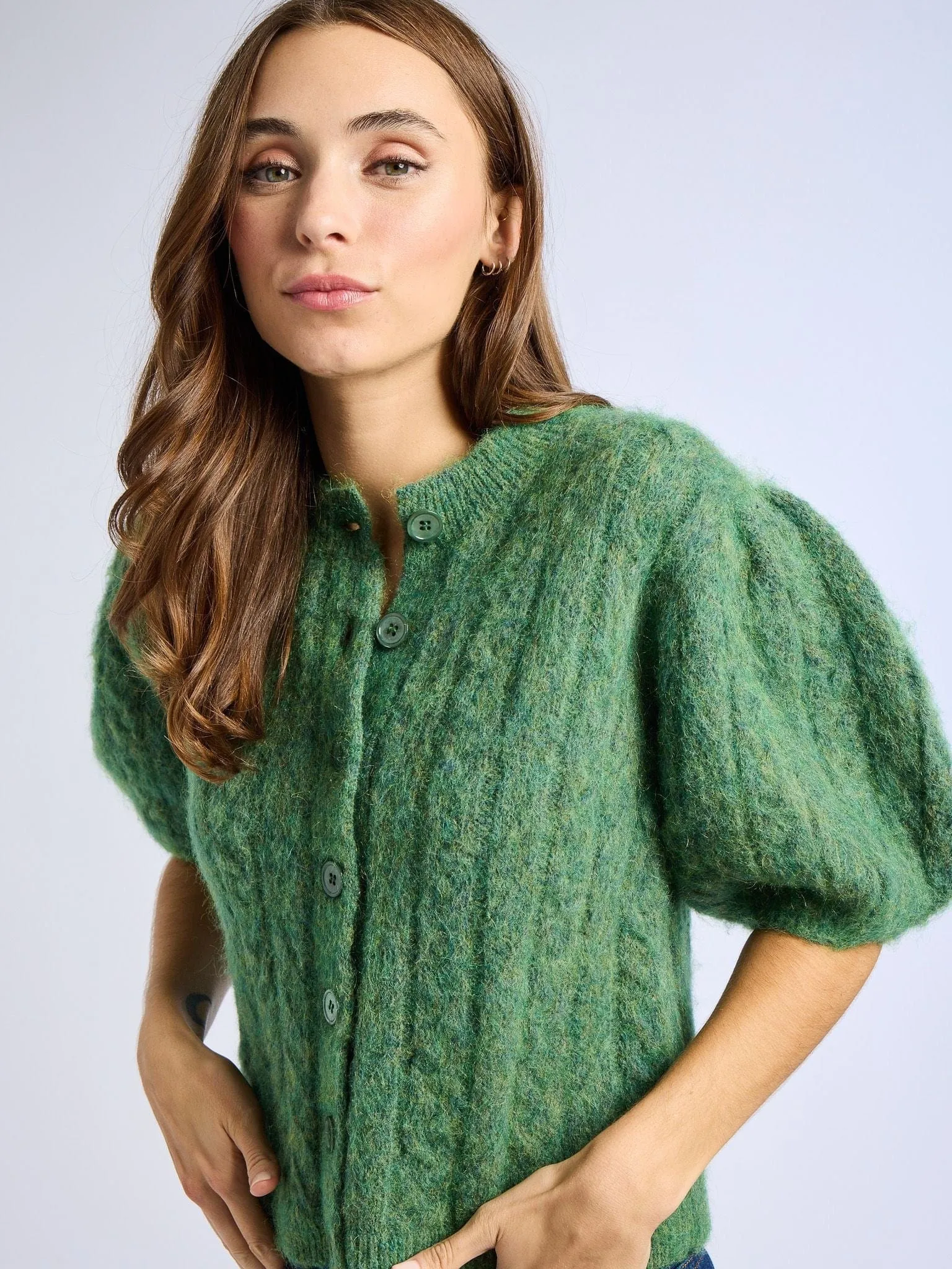 Isa Cardigan in Pine