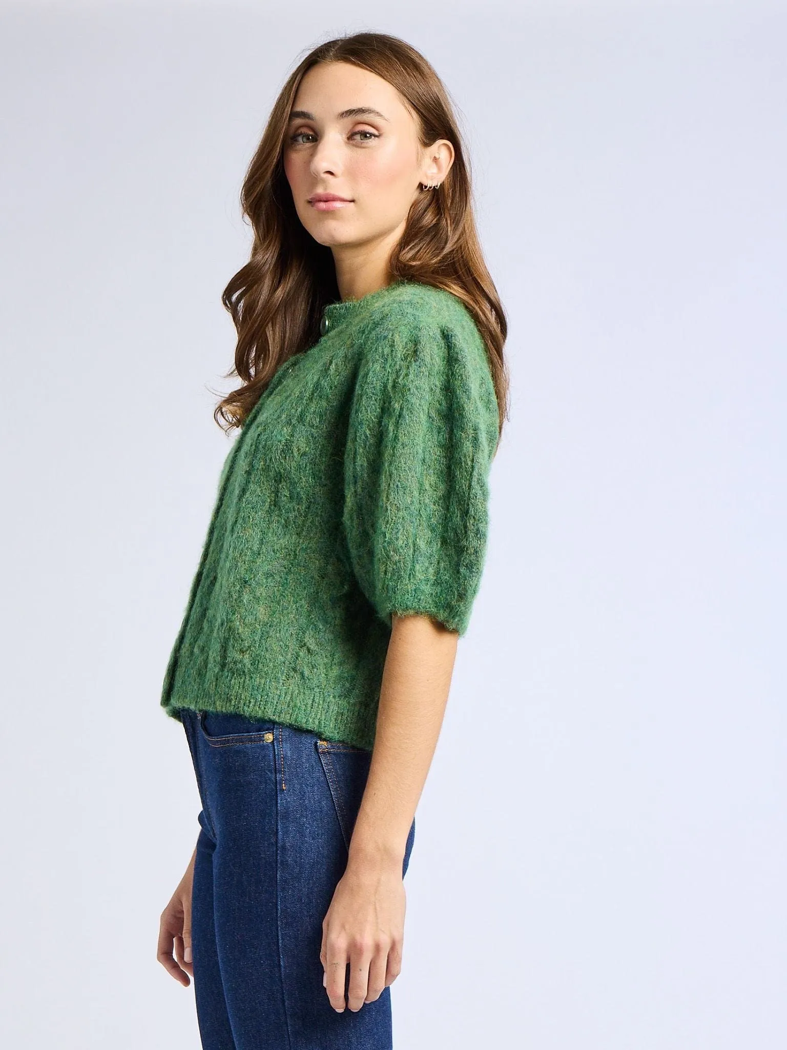Isa Cardigan in Pine
