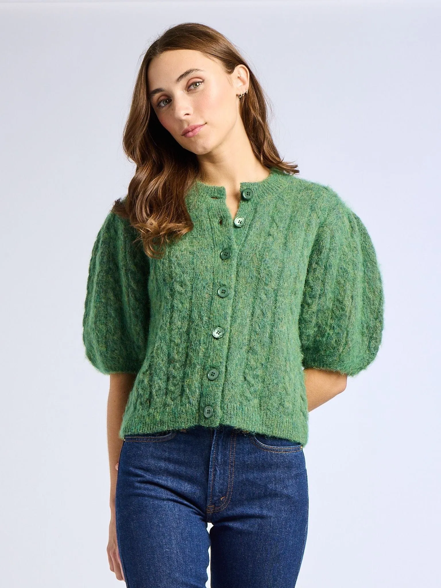 Isa Cardigan in Pine