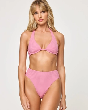 Isa Bikini Top - Fleur halter swim tops, wireless bikini tops