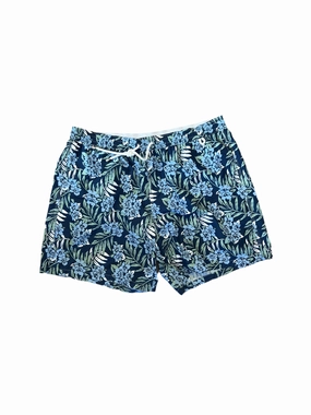 Isaia Green Blue Mens Floral Swim Trunk mens beach swimwear, quick dry mens swimsuits