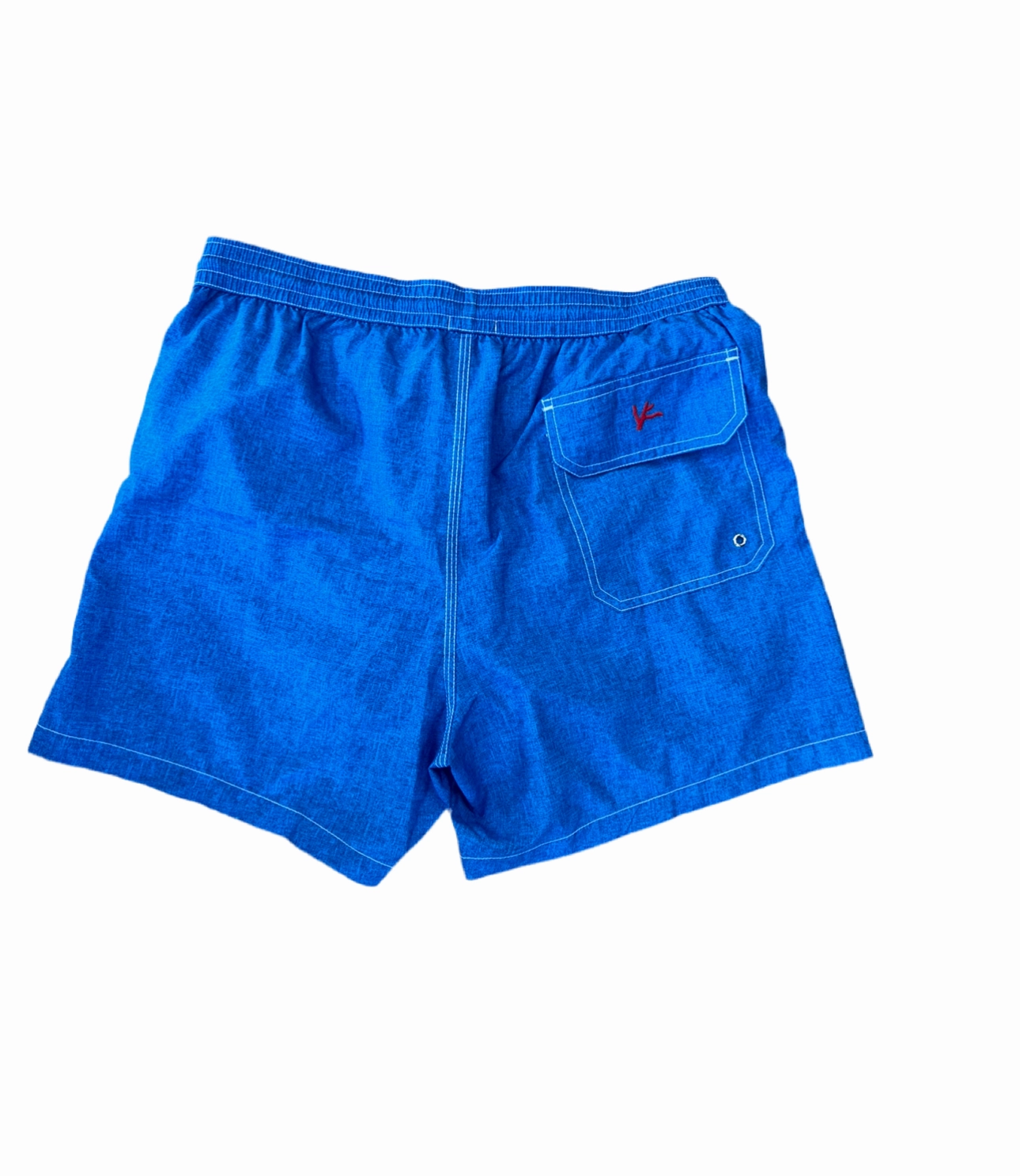 Isaia Mens Solid Bright Blue Swim Trunk