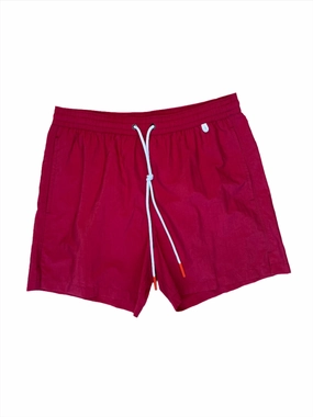 Isaia New Mens Solid Red Swim Trunk mens beach swimwear, quick dry mens swimsuits