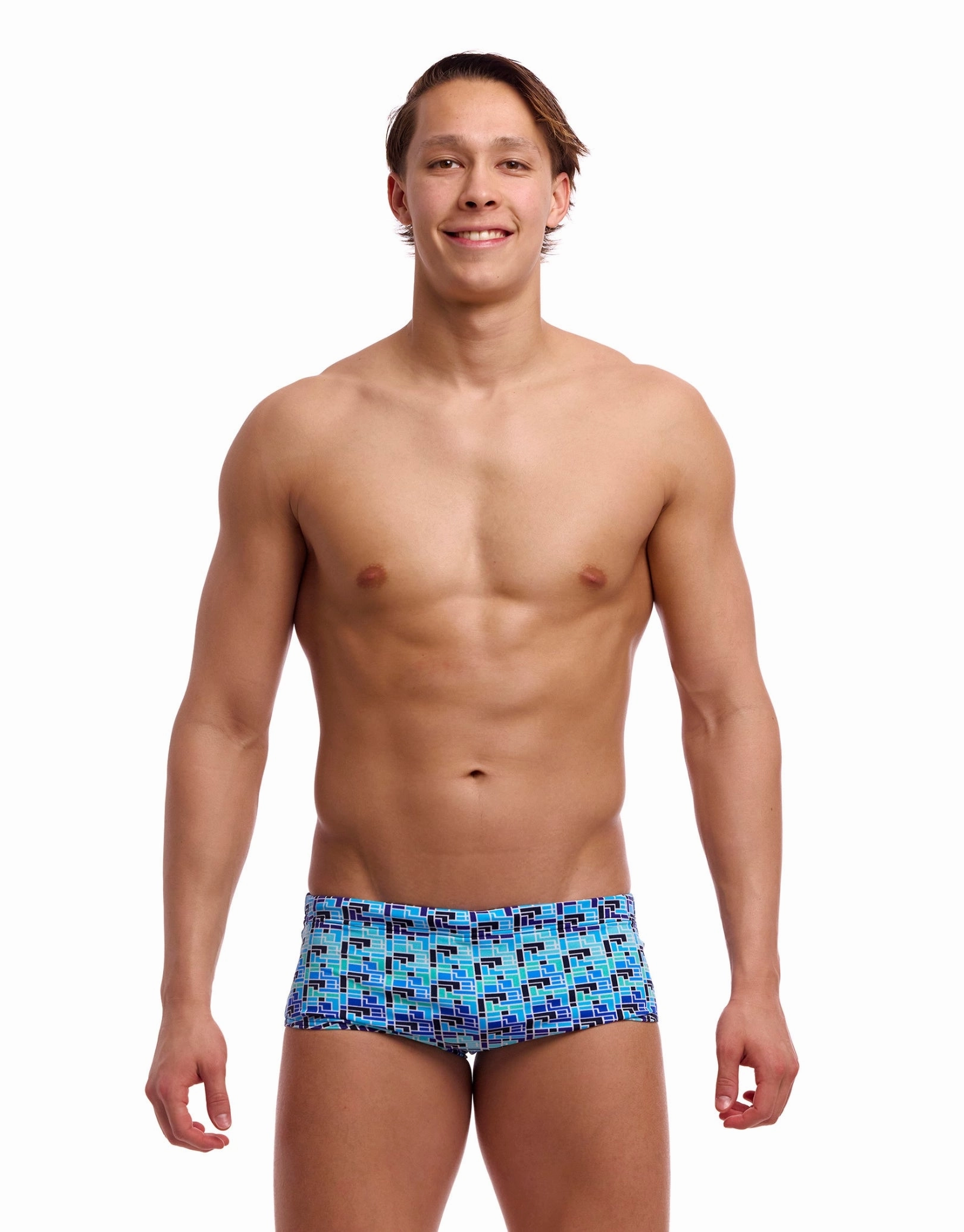 Jack Stack Sidewinder Swim Trunks - Blue funky trunks swim shorts, mens funky trunks swimwear