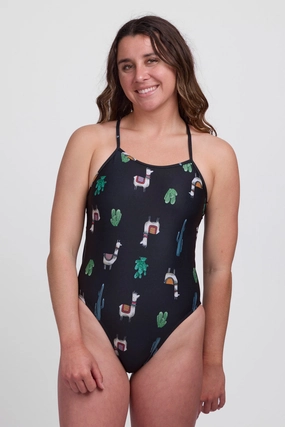 Jackson 4 One Piece Swimsuit - Llamarama all purpose swimwear, comfortable swimwear for everyone