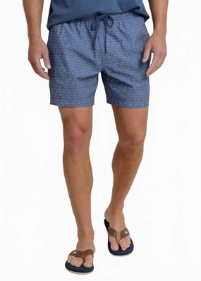 Jaw Breakers Swim Trunk In Light Indigo mens full coverage swimwear, stylish mens swim trunks