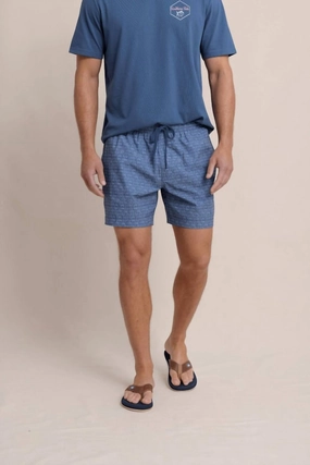 Jaw Breakers Swim Trunks In Light Indigo mens beach swimwear, quick dry mens swimsuits