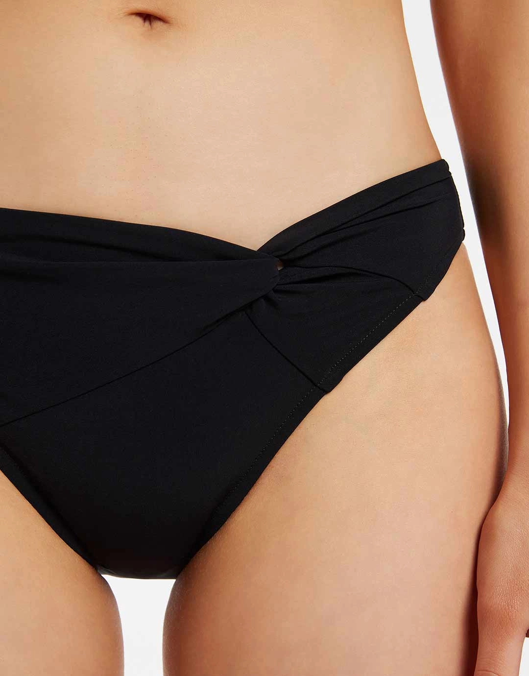 Jetset Twist Front Bikini Pant - Black