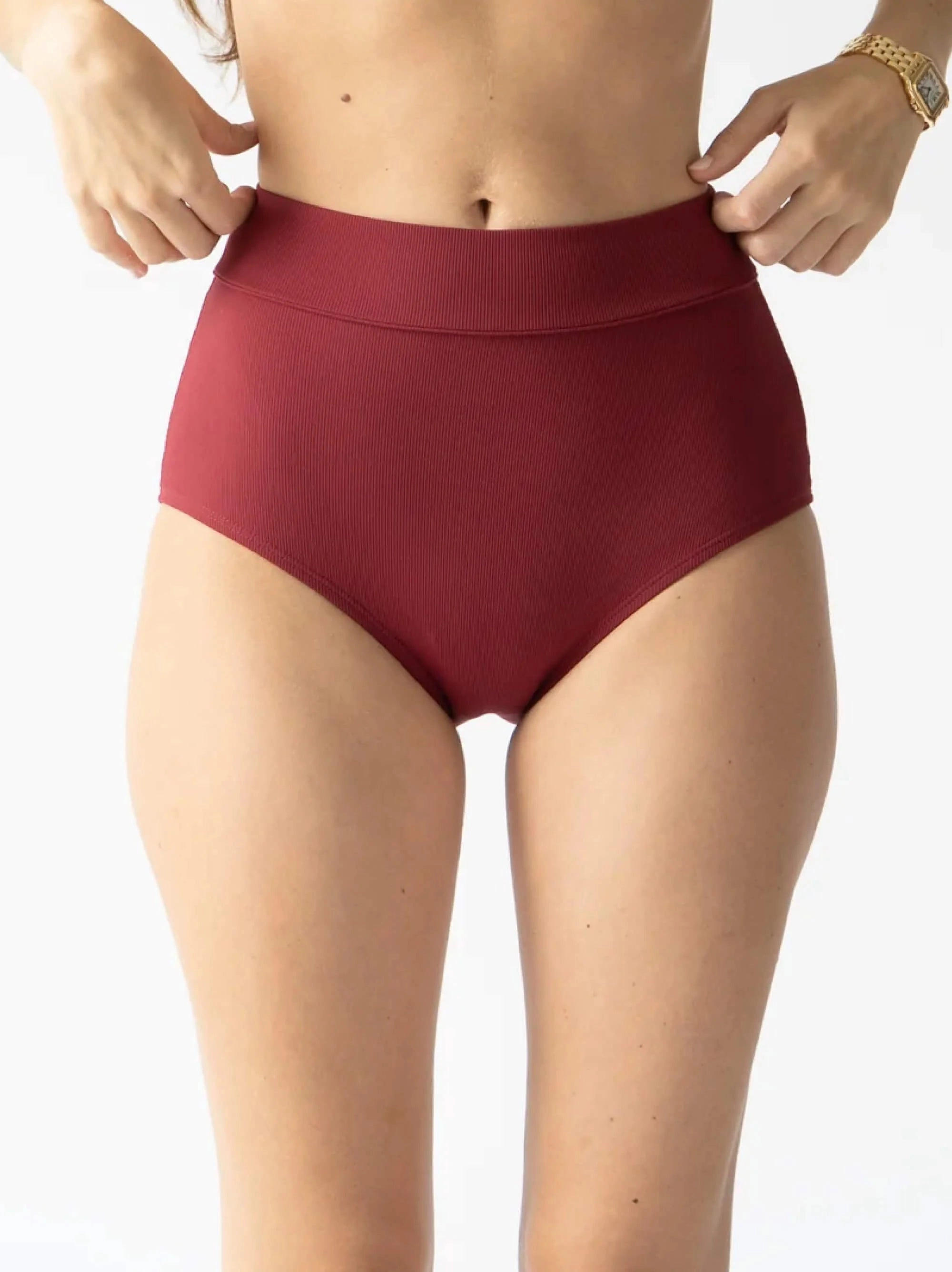 Joana - High Rise Moderate Coverage Swim Bottom | Mulberry womens athletic swimwear, performance swimwear for women