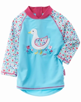 JoJo Maman Bebe Sun Protection Rash Vest cute swimsuits for teen girls, modest teen swimwear