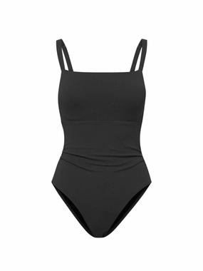 Jori One Piece In Black Texture fashionable beach swimwear, modern womens bikinis