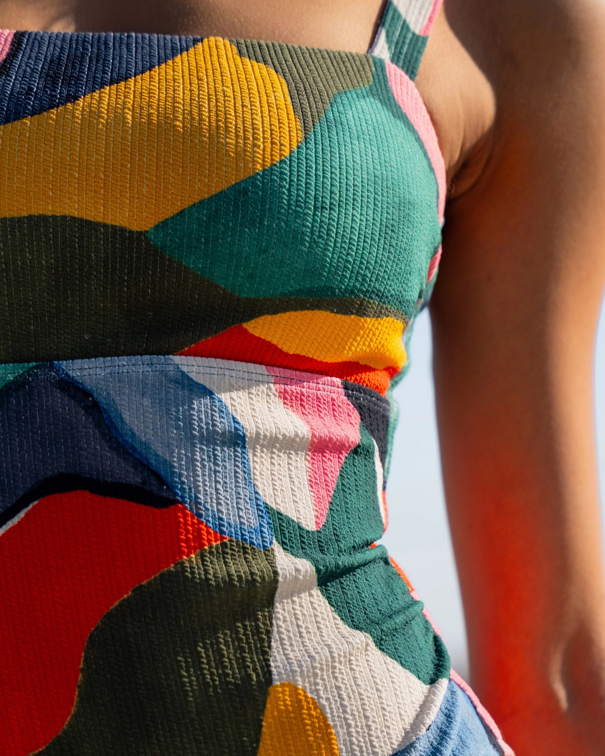 Jori One Piece In Carta Colorblock Texture