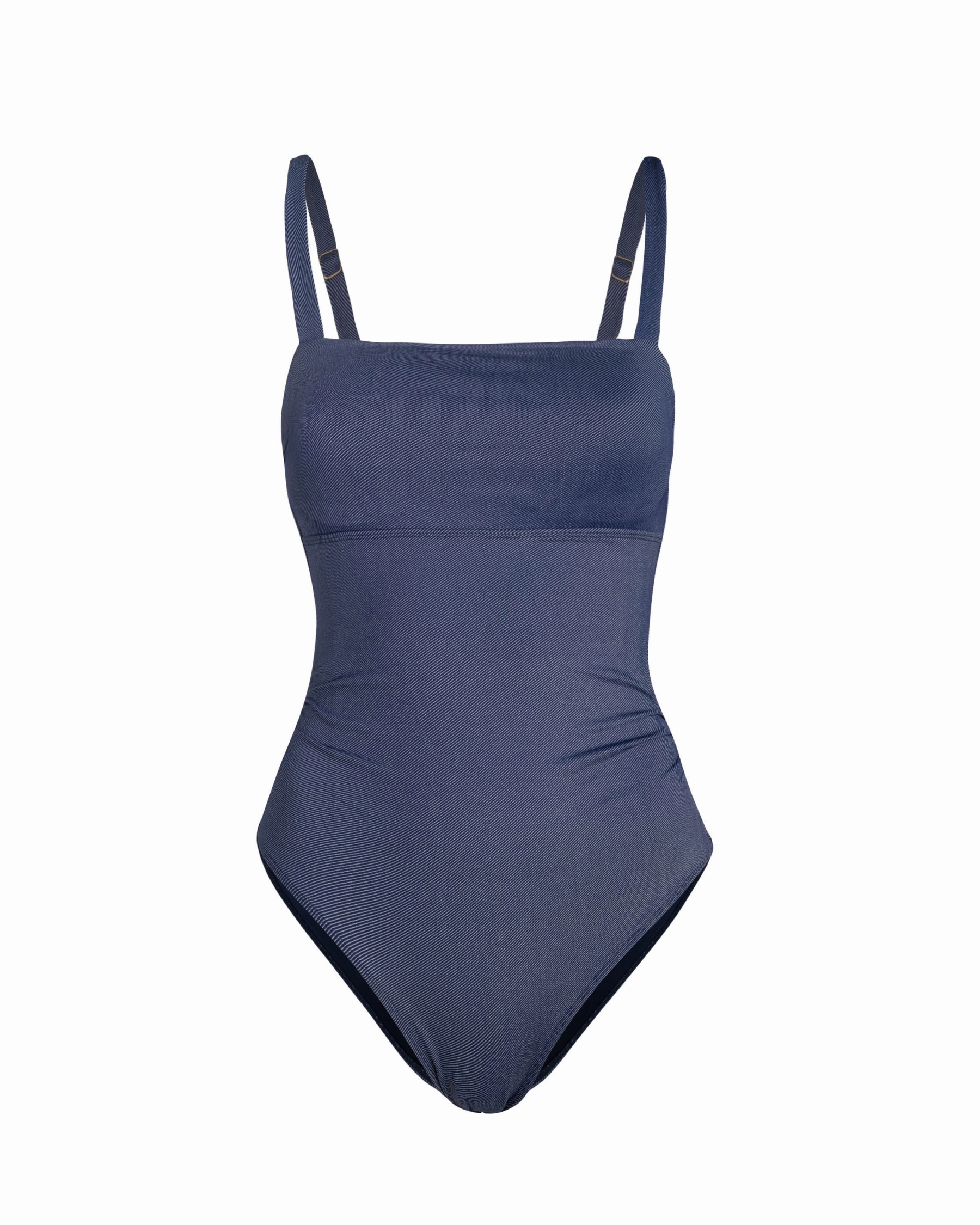 Jori One Piece In Indigo Twill fashionable beach swimwear, modern womens bikinis