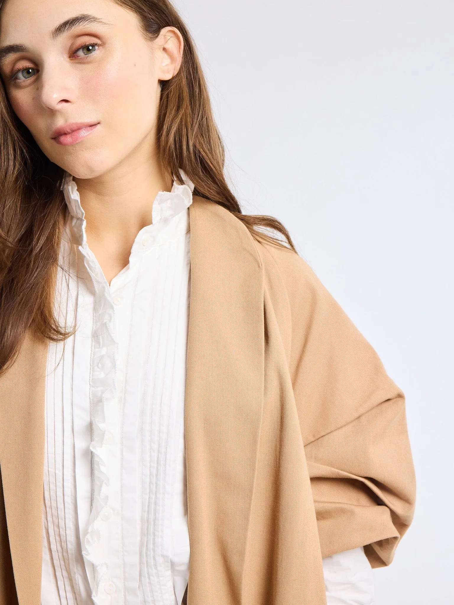 Josephine Coat in Almond