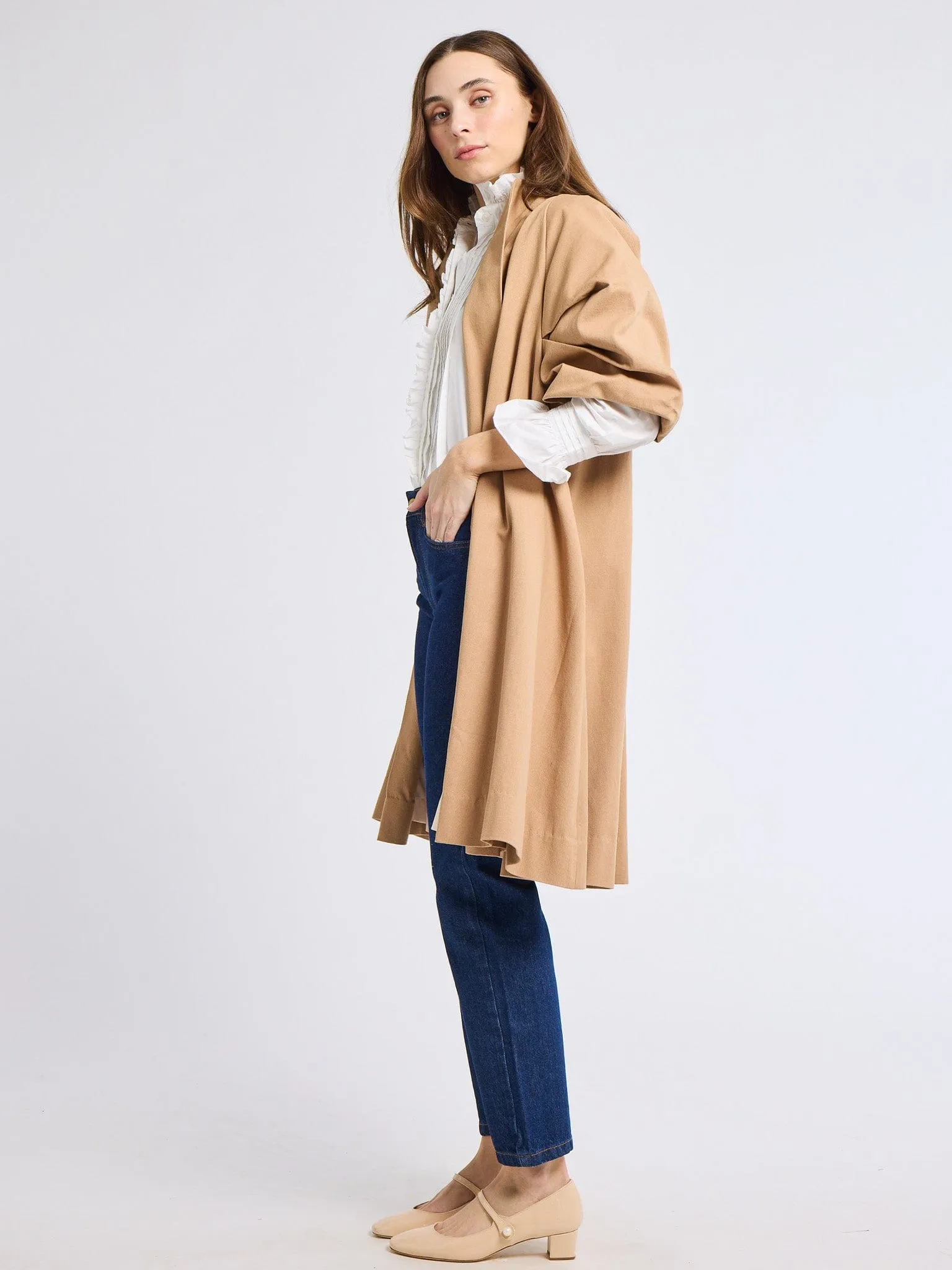 Josephine Coat in Almond