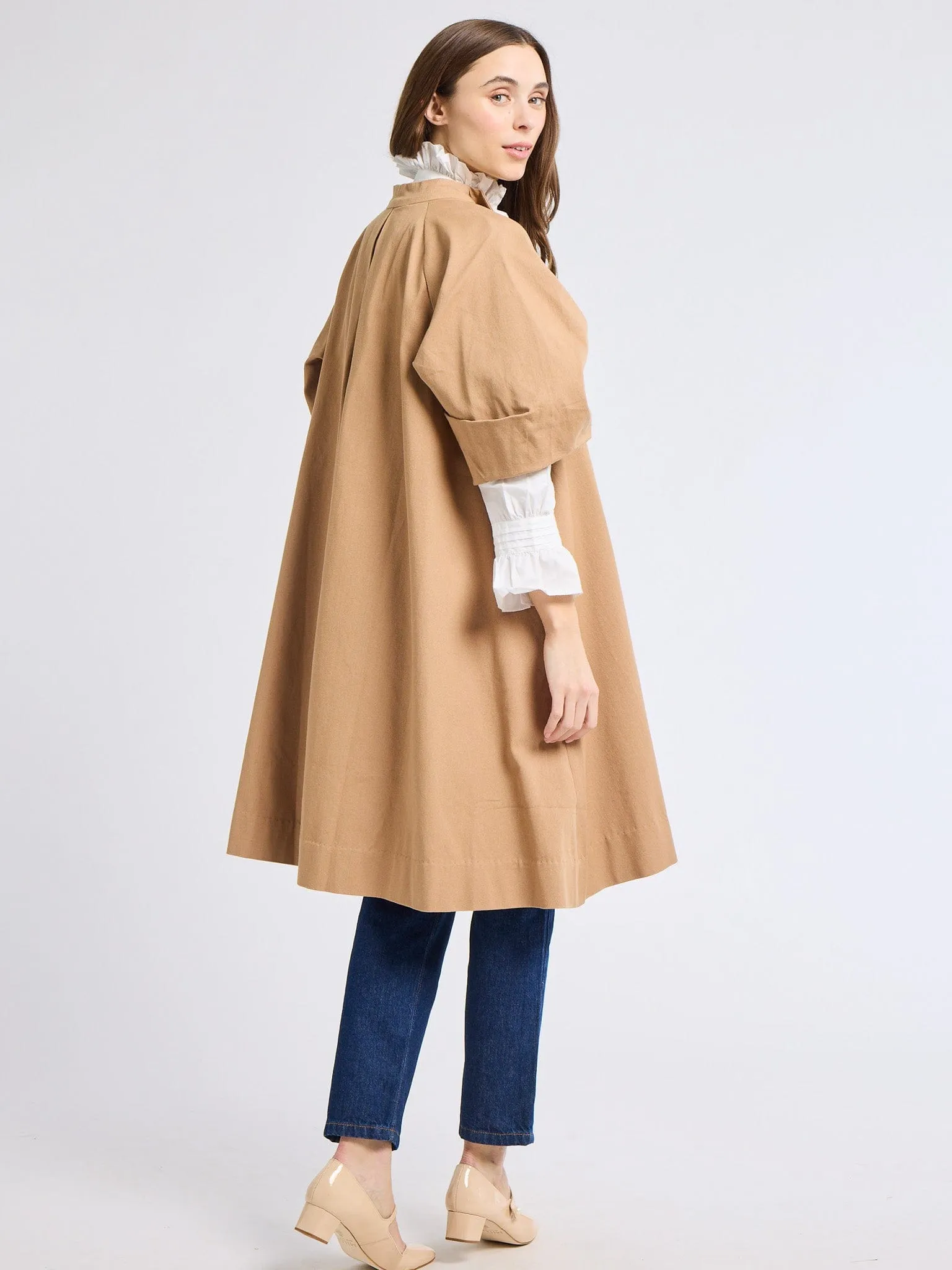 Josephine Coat in Almond
