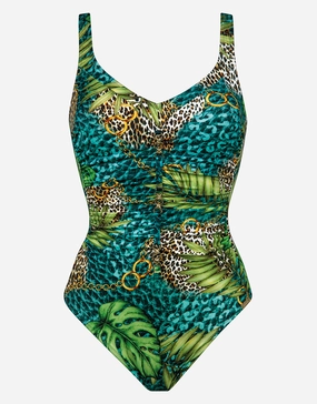 Jungle Jewels Swimsuit - Mangrove Forest tummy control swimwear women, slimming swimsuits