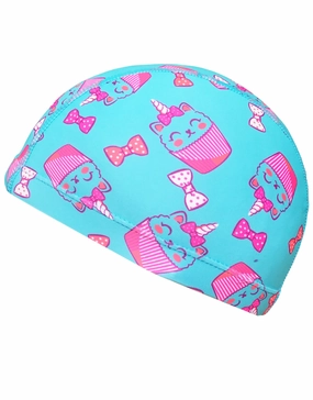 Junior Fun Patterns Lycra Swim Cap simply swimwear online, simply swim brand suits