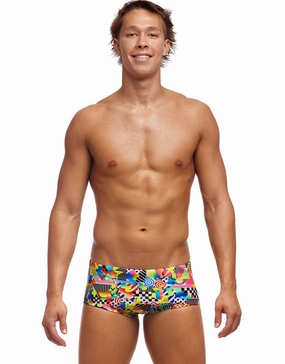 Junk Yard Classic Swim Trunks - Multi funky trunks swim shorts, mens funky trunks swimwear