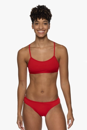 Justine Bikini Bottom - Red all purpose swimwear, comfortable swimwear for everyone