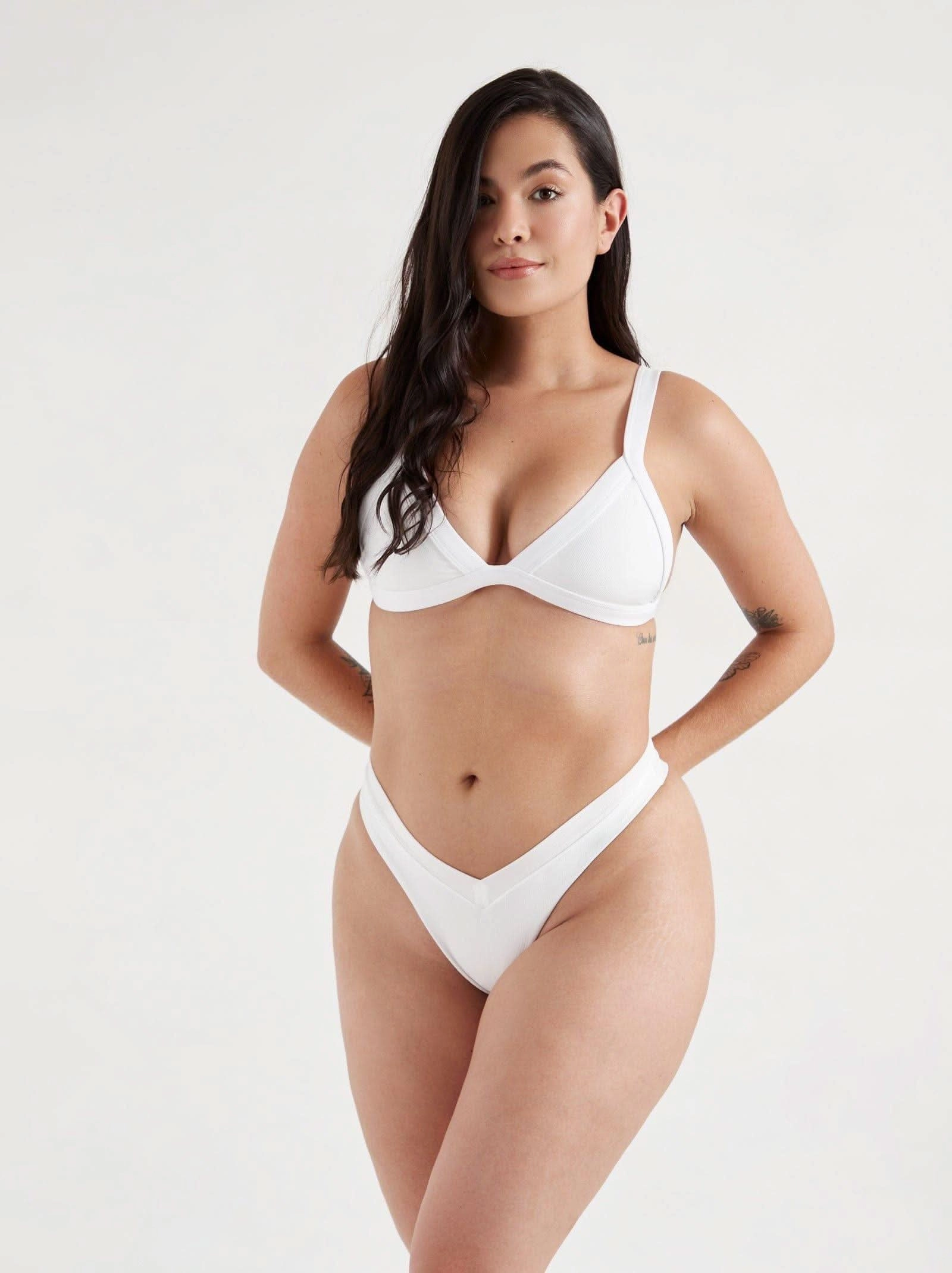 kameron top white padded swim tops, sporty swimwear tops