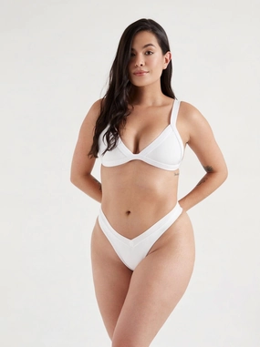 kameron top white padded swim tops, sporty swimwear tops