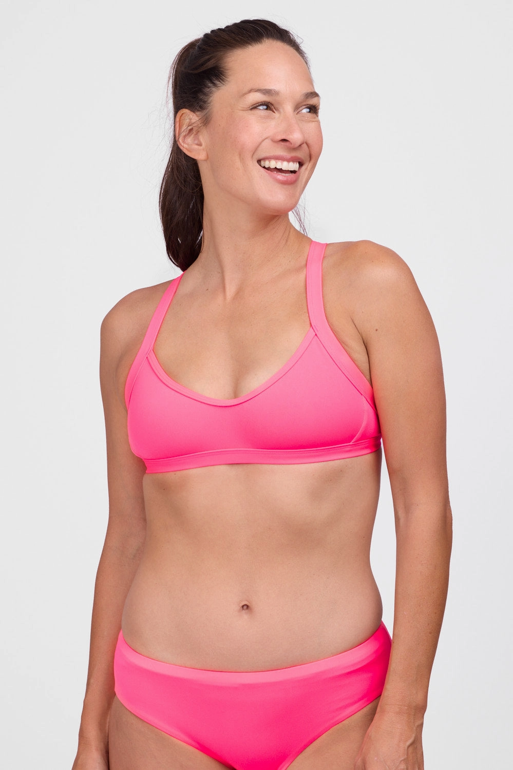 Kathleen Bikini Top - Hot Pink bikini sets with cover up, comfy beach bikinis women