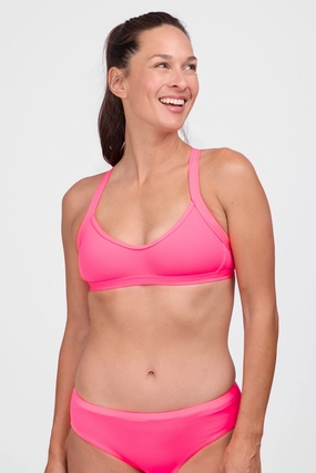 Kathleen Bikini Top - Hot Pink bikini sets with cover up, comfy beach bikinis women