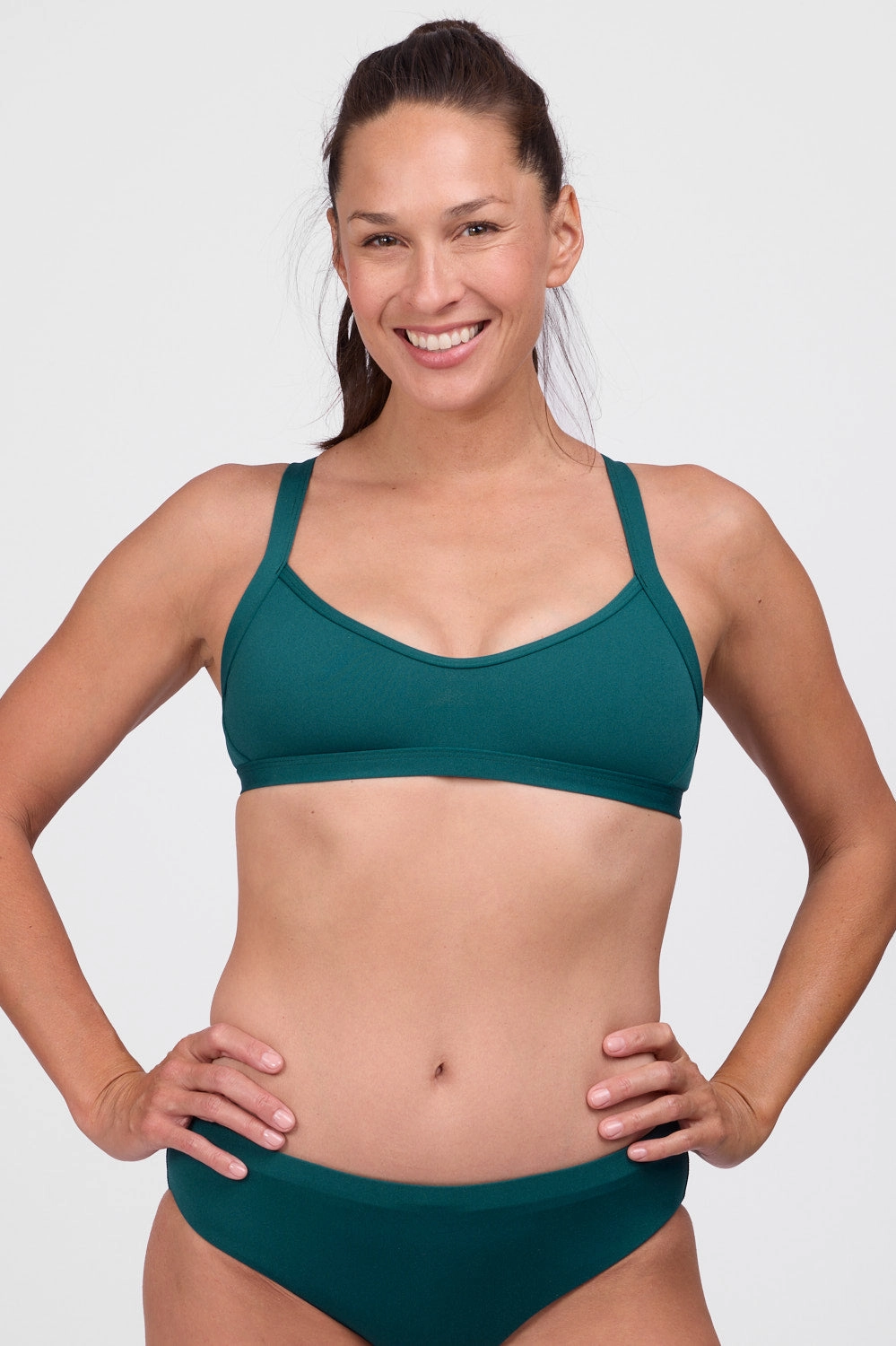 Kathleen Bikini Top - Peacock