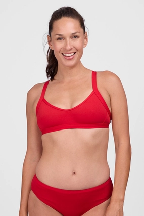 Kathleen Bikini Top - Red bikini sets with cover up, comfy beach bikinis women