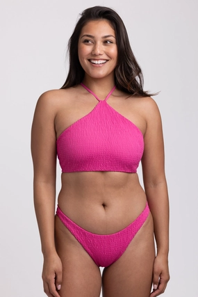 Kelia Smocked Bikini Bottom - Snapdragon inclusive swimwear styles, all season swimwear options