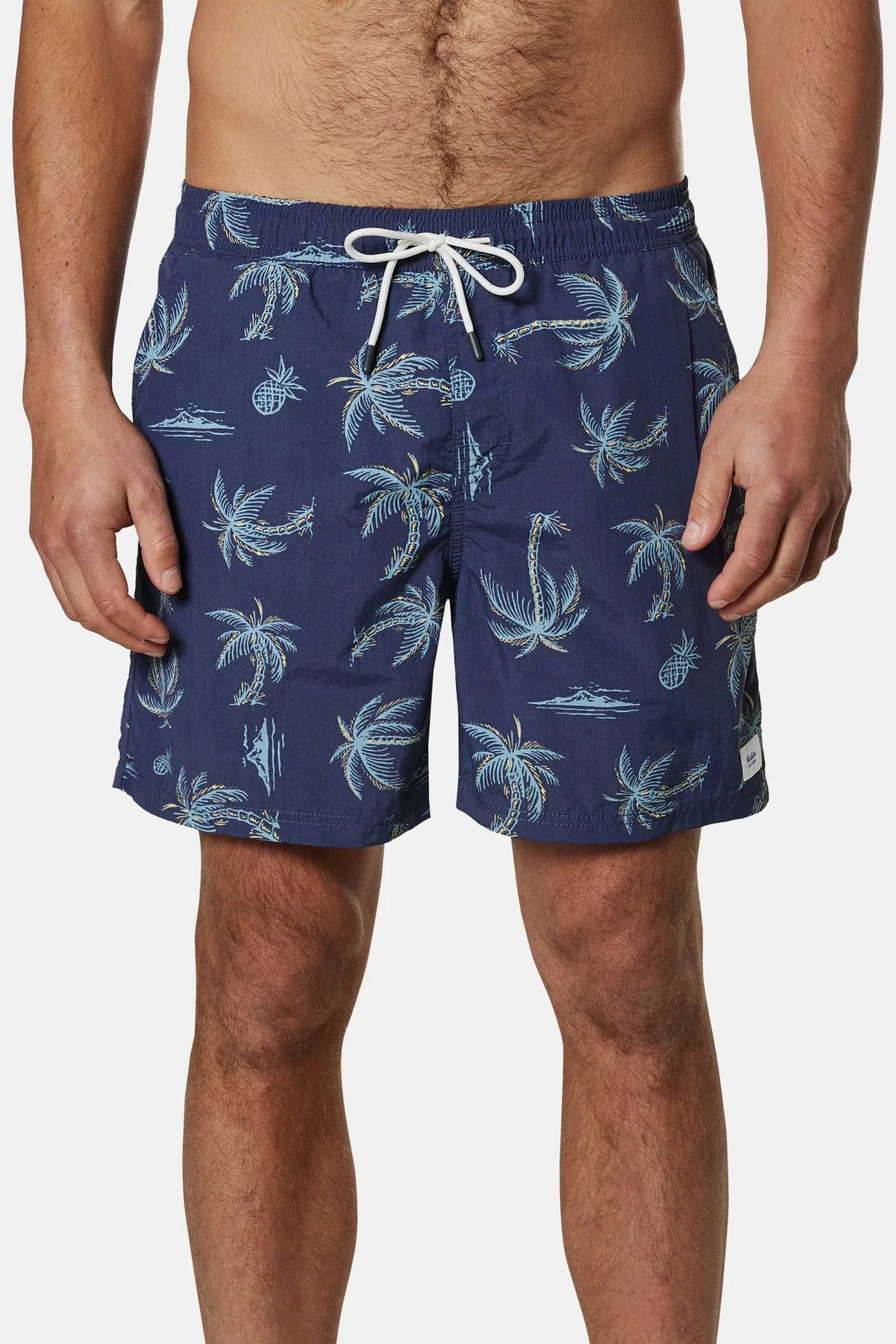 Kingston Volley Short In Indigo mens beach swimwear, quick dry mens swimsuits