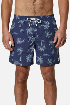 Kingston Volley Short In Indigo mens beach swimwear, quick dry mens swimsuits
